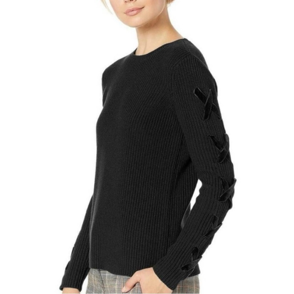 Ralph Lauren Black Sweater with Ribbon Detail